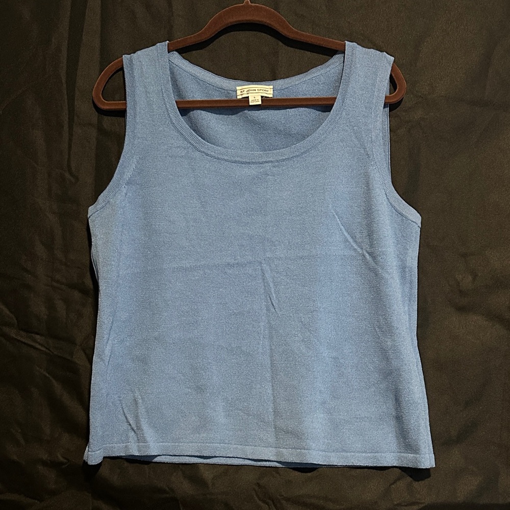 ST. JOHN SPORT - Blue Tank Top - Large - VINTAGE